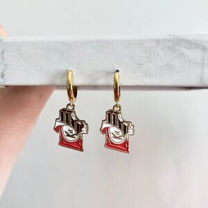KitKat Candy Bar Gold Huggie Hoops